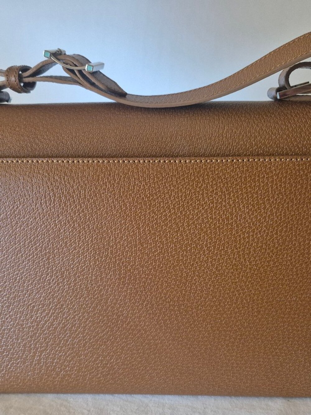 Tiffany & Co. Camel Italian pebble leather shoulder bag - Picture 10 of 16